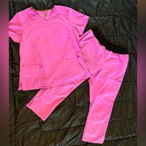 Pink DICKIES Petite Women's Scrubs Set